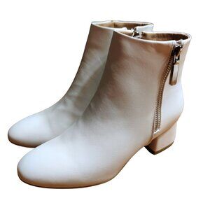 IDIFU Women's Double Zipper Ankle Booties 1.8 Inch Low Block Heel Size 5.5